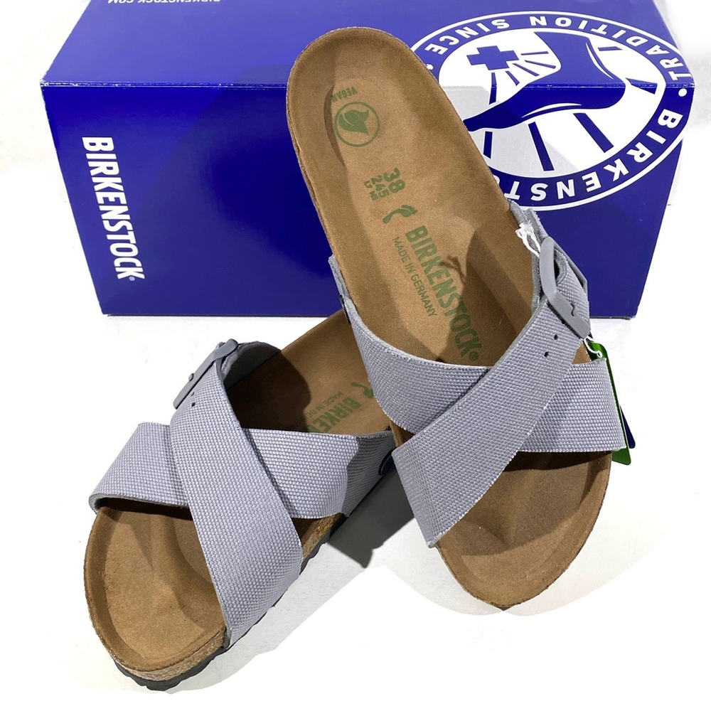 Birkenstock Siena Rivet Logo Vegan EU38 Stone Coin PBK-33